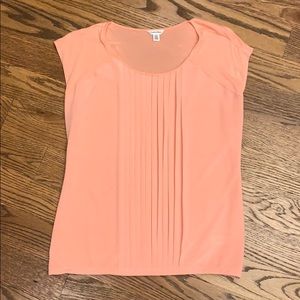 GUC Calvin Klein Salmon Pleated Front Top; Sz S